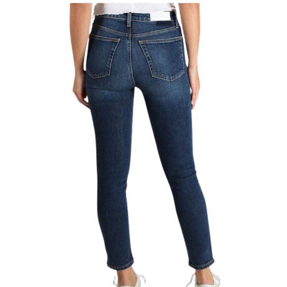 RE/DONE Comfort Stretch High Rise Crop Jean Size 25 NWT - Picture 5 of 10